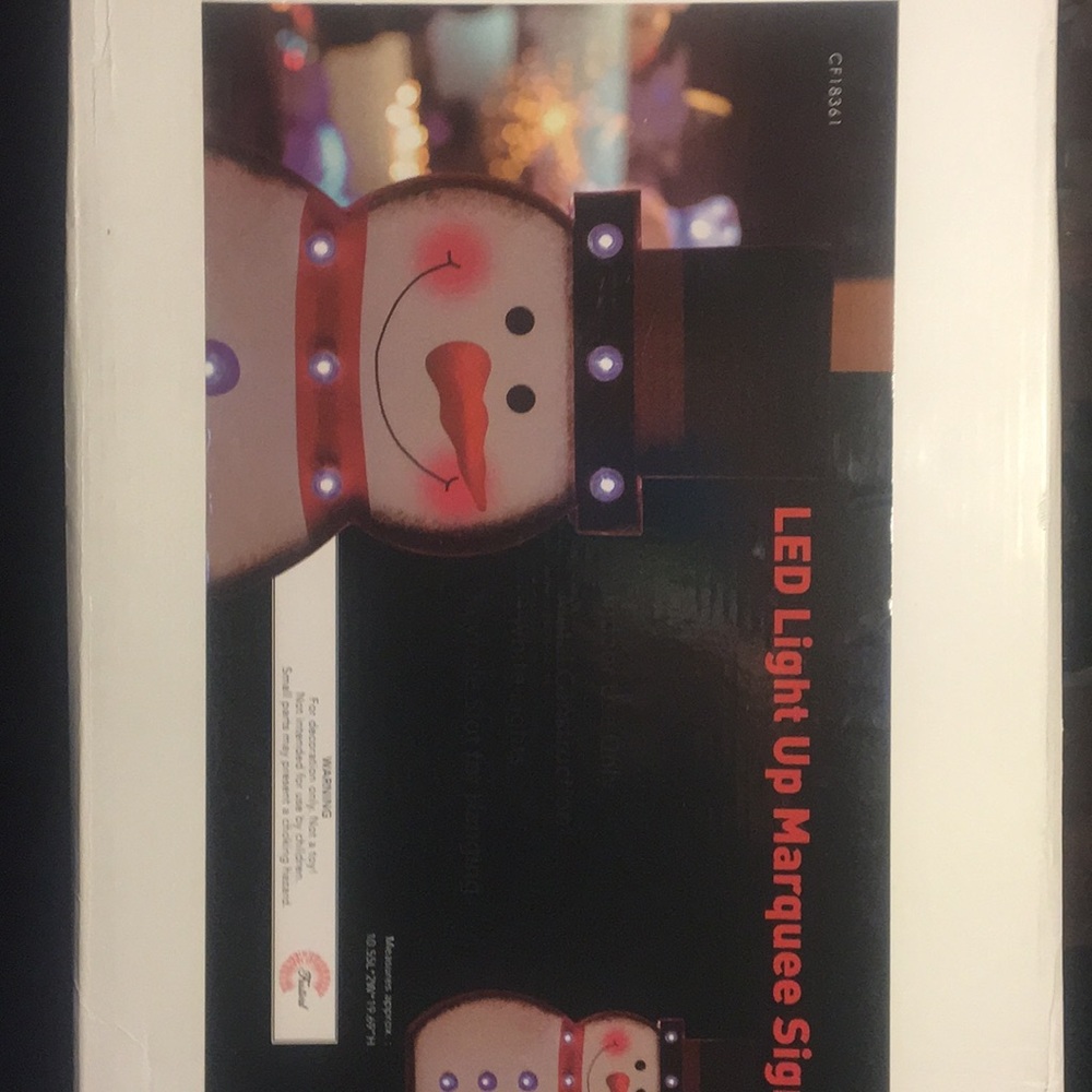 LED snowman sign with timer